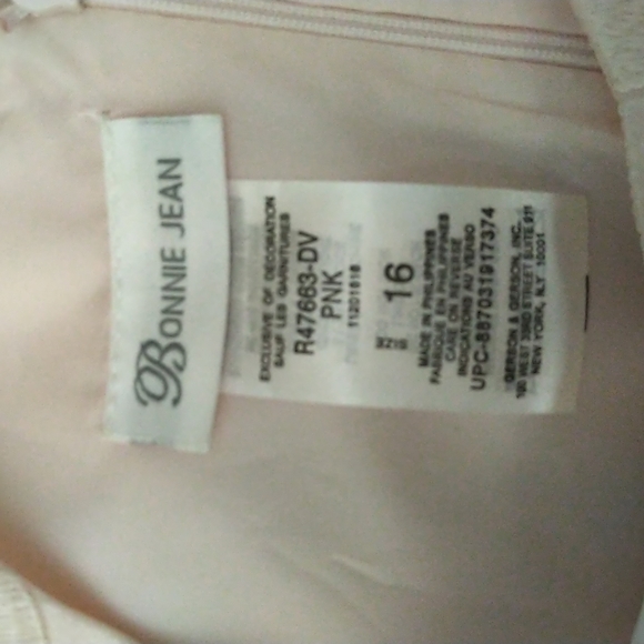 Bonnie Jean Size 16 Pink Polka Dot Dress - Picture 4 of 4